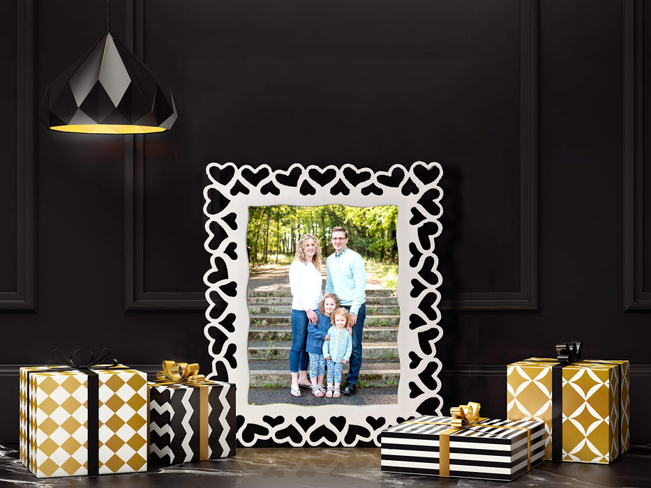 Art Street Designer White Heart Table Top Photo Frame Perfect For Office & Home Decor.