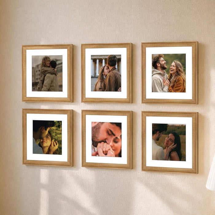 Premium White Photo Frame Set of 6 for Living Room | Classic Wooden Picture Frames for Photos, Artwork & Kids Room | Wall Décor (8x10 Inch)