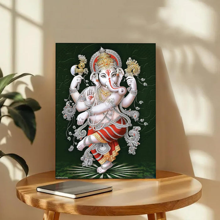 Spiritual Stretched Canvas Pooja room Temple Wall Art Print Painting on Stretched-Canvas (30x41 CM)
