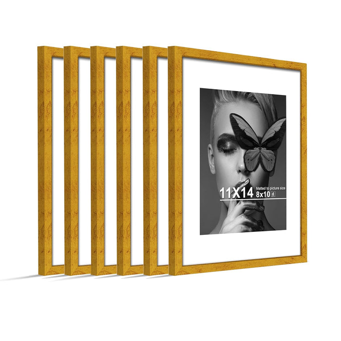 Premium White Photo Frame Set of 6 for Living Room | Classic Wooden Picture Frames for Photos, Artwork & Kids Room | Wall Décor (8x10 Inch)