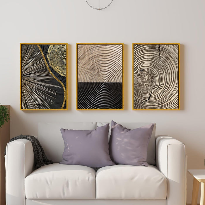 Blue Australian Canvas Painting For Home Décor (17x23 Inch, Set Of 3)