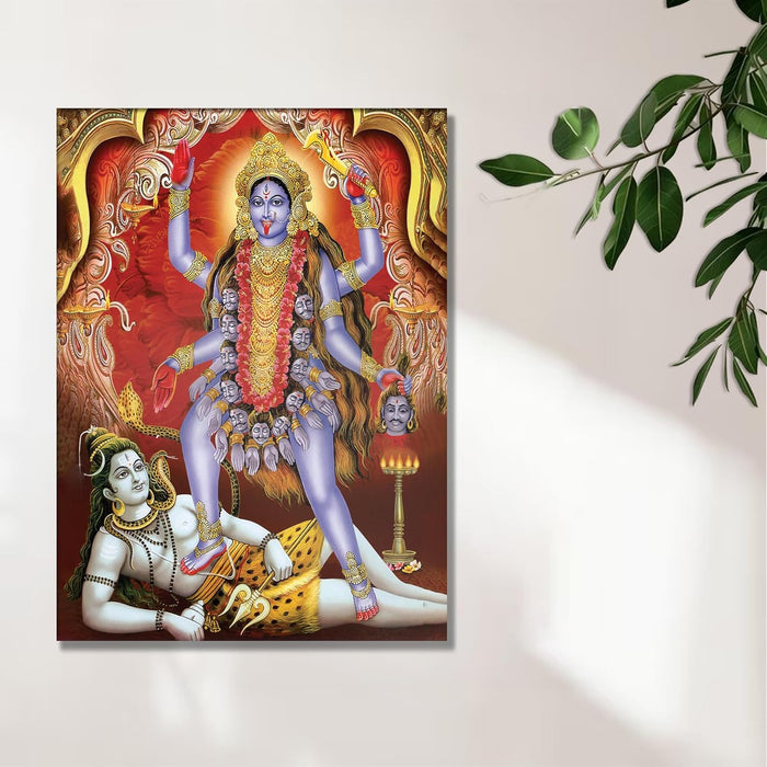 Spiritual Stretched Canvas Pooja room Temple Wall Art Print Painting on Stretched-Canvas (30x41 CM)