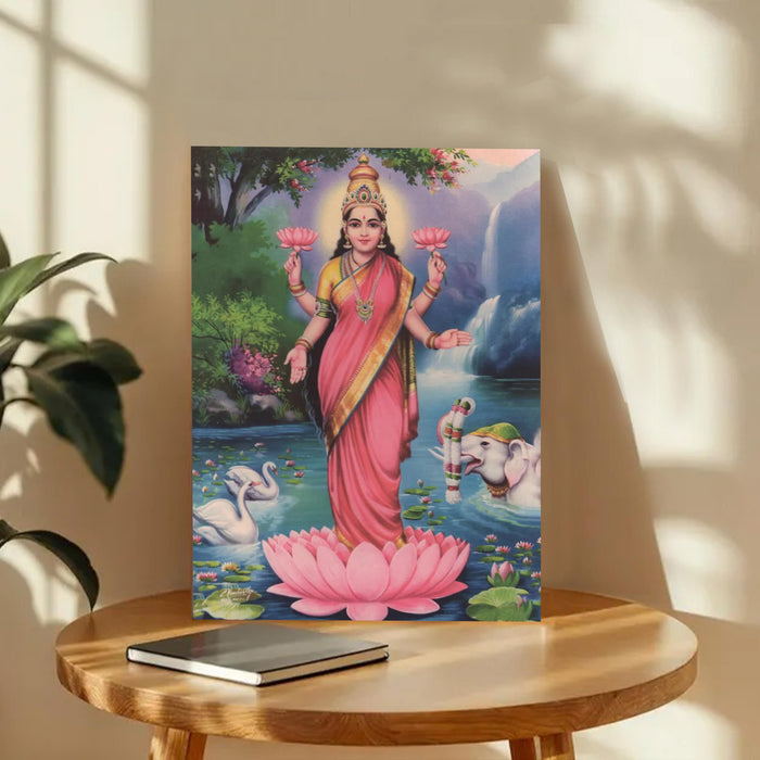 Spiritual Stretched Canvas Pooja room Temple Wall Art Print Painting on Stretched-Canvas (30x41 CM)
