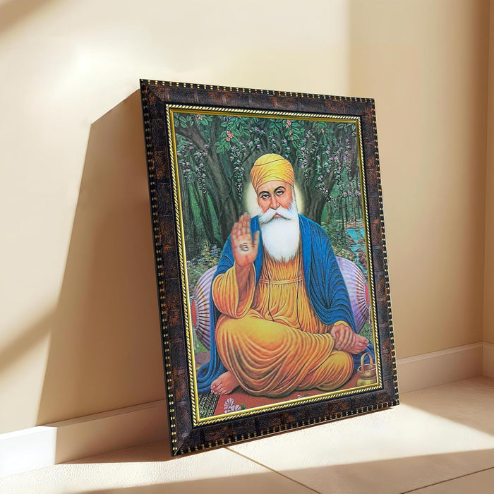 Framed 5D/3D Wall Art Print Poster Religious Painting for Home Décor, Mandir, Living Room & Office Decoration (14.3x18.2 Inch)