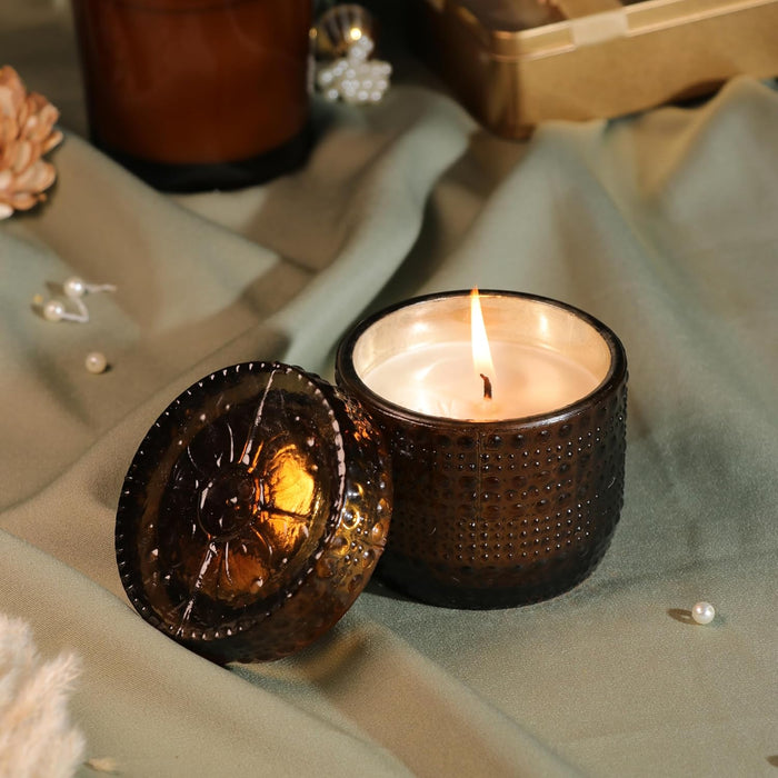 Oudh Scented Soy Wax Glass Votive Candle for Diwali Gifting | Glass Jar, Premium Collection Candle (Oudh)