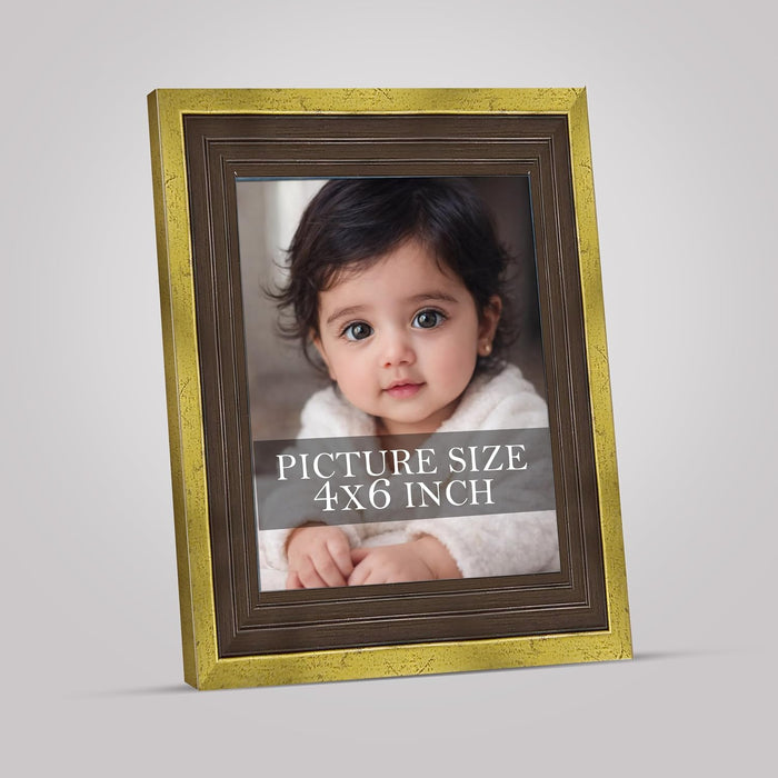 Luxury Photo Frame for living room, Modern Step Design Photo Frames for Photograph, Art Work, Kids Room (4x6 Inch, Blue)