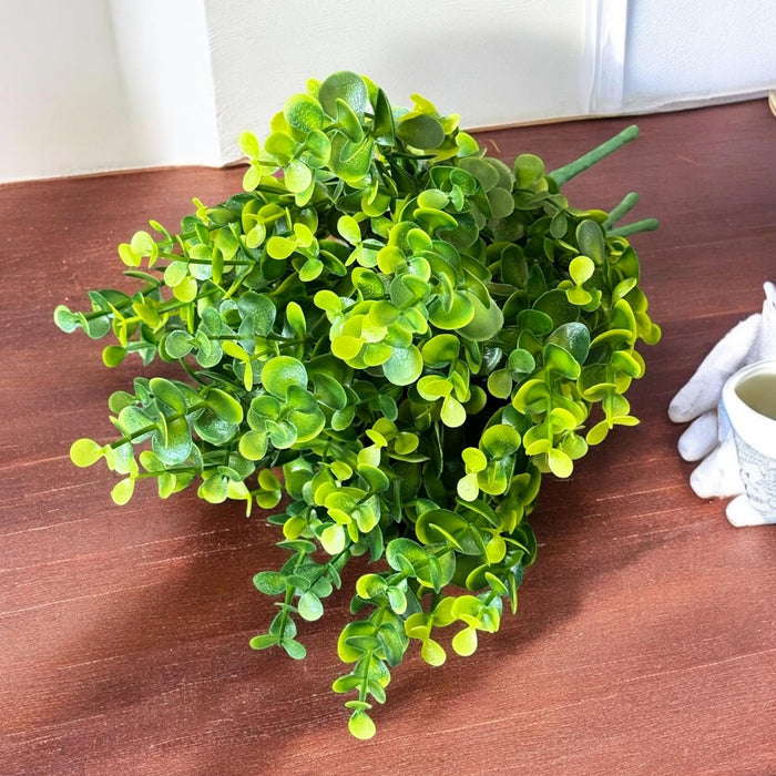 Art Street Artificial PVC Plastic Eucalyptus Green Bushes, Bunch