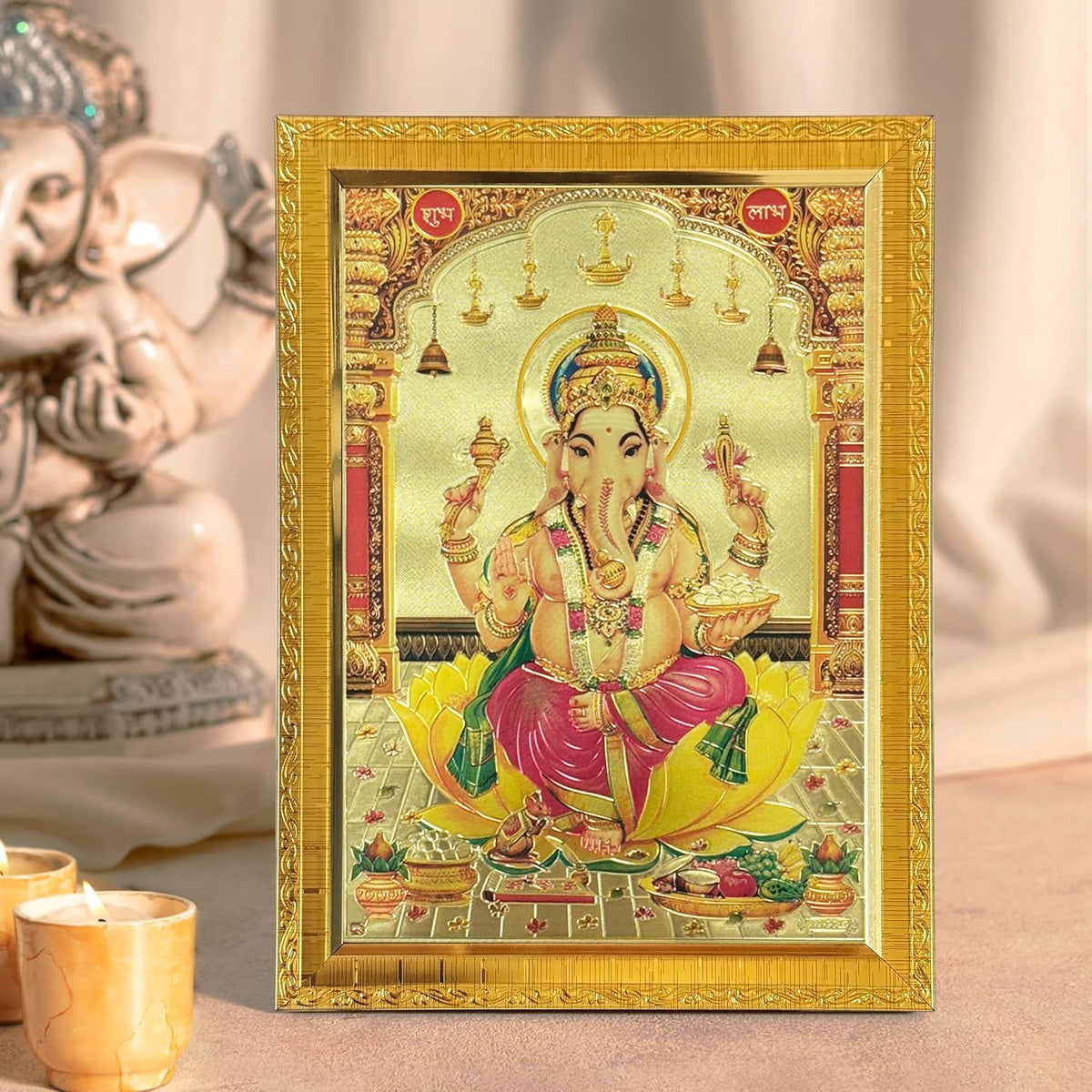 God Photo Frame Light Religious Photo Frame, Poster for Pooja, Gold Plated God Photo Frames ...