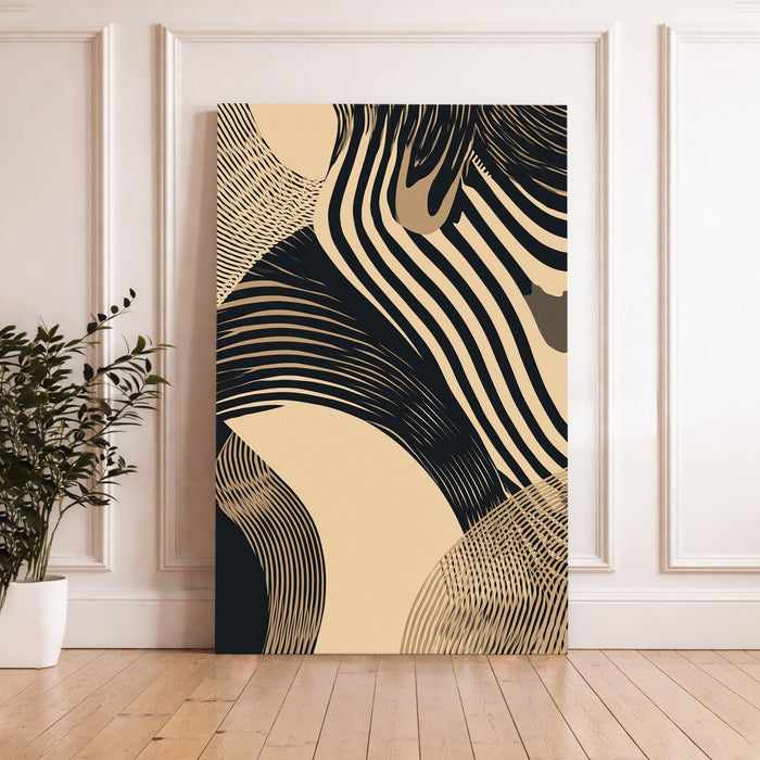 Boho Pattern Abstract Stretched Canvas Painting For Living Room | Geometric Boho Stretched Canvas Wall Art For Livingroom Home Decor, Bedroom, Hallway's, Office, Hotel - 56x86 cm