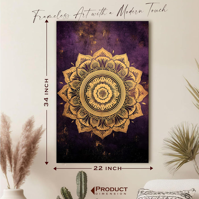 Abstract Stretched Canvas Multicolor Wall Art Painting Floral Mandala Digital Painting ‰ÛÒ 22x34 Inch