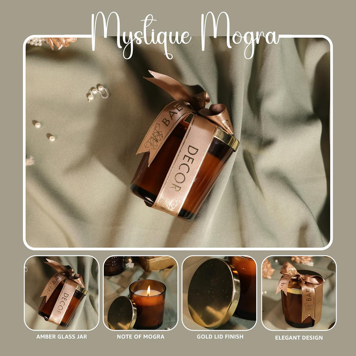 Mogra Scented Soy Wax Glass Votive Candle for Diwali Gifting | Glass Jar, Premium Collection Candle (Mogra)
