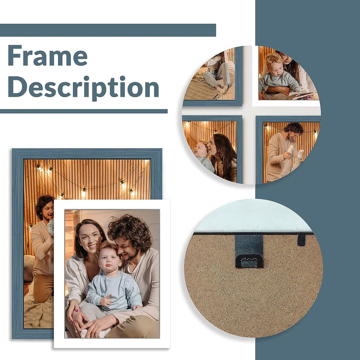 Art Street Large Collage Wall Photo Frame - Set Of 6 ( 5x7, 6x8, 8x10 Inch )