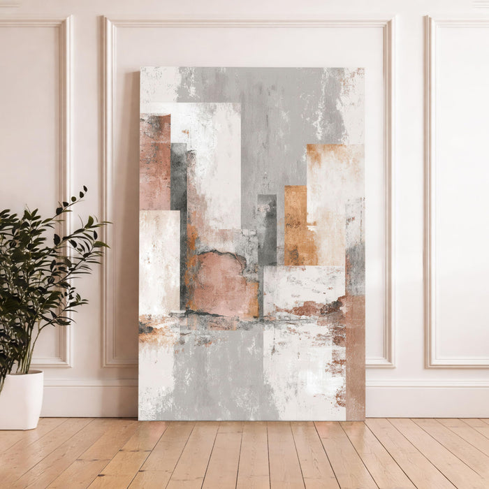 Modern Abstract Stretched Canvas Painting For Living Room | Multicolor ...