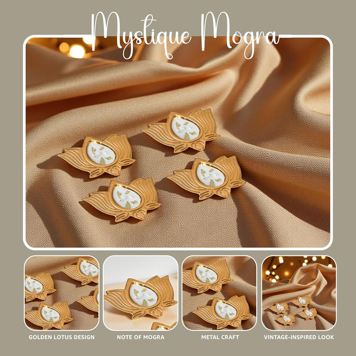 Mogra Scented Soy Wax Lotus Candle Gift Set - Scented Floral Metal Urli Candles Pack of 4 (Mogra)