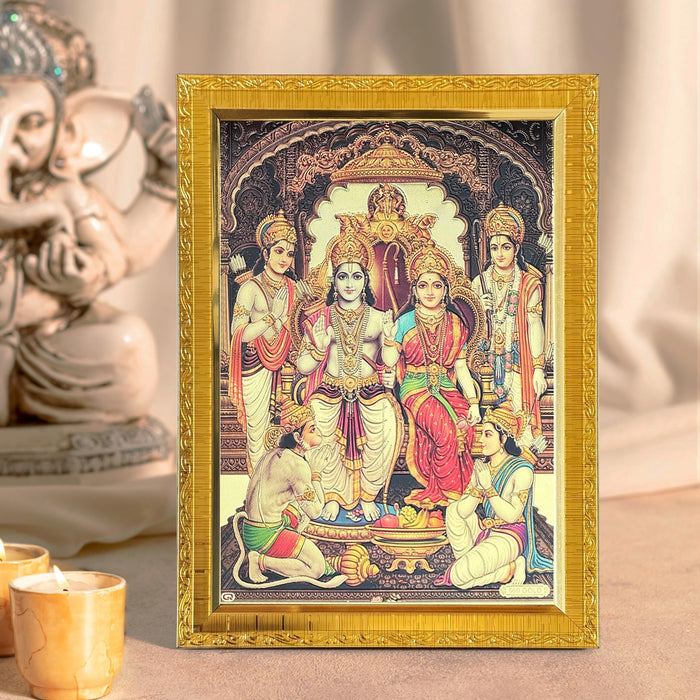 Religious Photo Frame, Poster for Pooja, Gold Plated God Photo Frames (Size: 5.8 x 7.8 Inch, Gold)