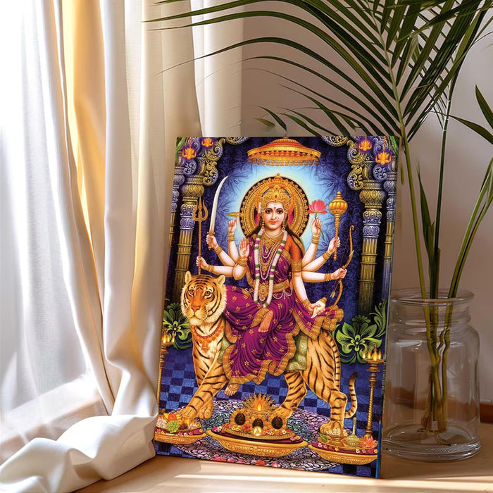 Spiritual Stretched Canvas Pooja room Temple Wall Art Print Painting on Stretched-Canvas (30x41 CM)