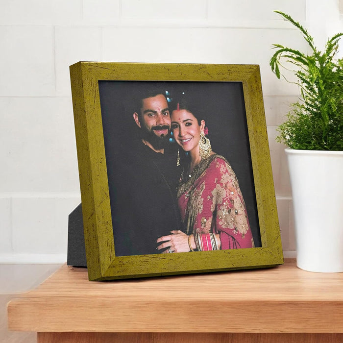 LED Photo Frame with Backlight, Gold (8x8 Inch), Back Light Photoframe.