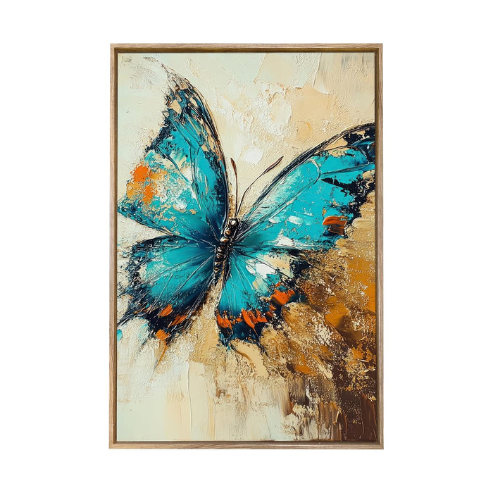 Large Canvas Painting Panel Framed Wall Art Print Butterfly Framed Luxury Paintings for Home Décor (Lavender, 23x35 Inch)