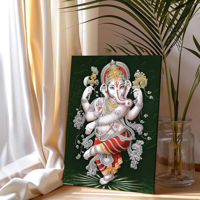 Spiritual Stretched Canvas Pooja room Temple Wall Art Print Painting on Stretched-Canvas (30x41 CM)
