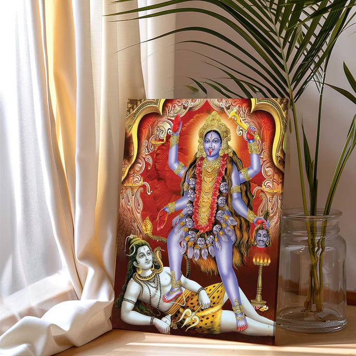 Spiritual Stretched Canvas Pooja room Temple Wall Art Print Painting on Stretched-Canvas (30x41 CM)