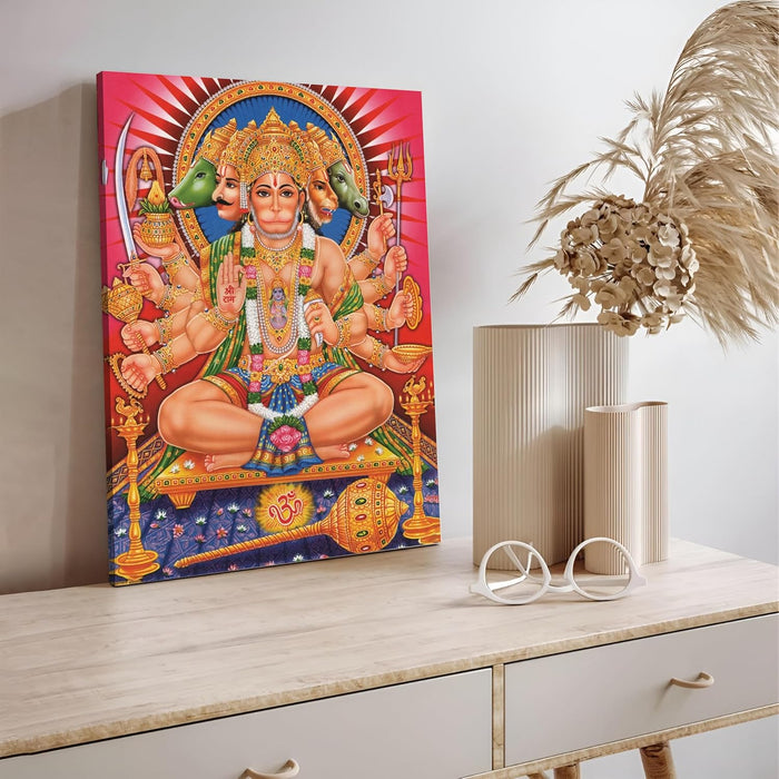Spiritual Stretched Canvas Pooja room Temple Wall Art Print Painting on Stretched-Canvas (30x41 CM)