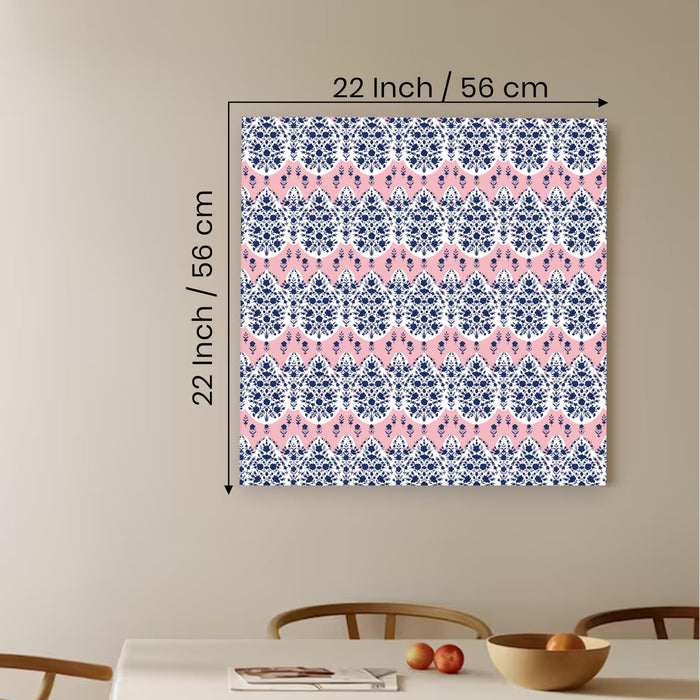 Mughal Miniature Flower Painting for Wall Decoration | Flower Canvas Wall Painting for Living Room, Bedroom, Home and Office Wall Decor (56x56 Cm)