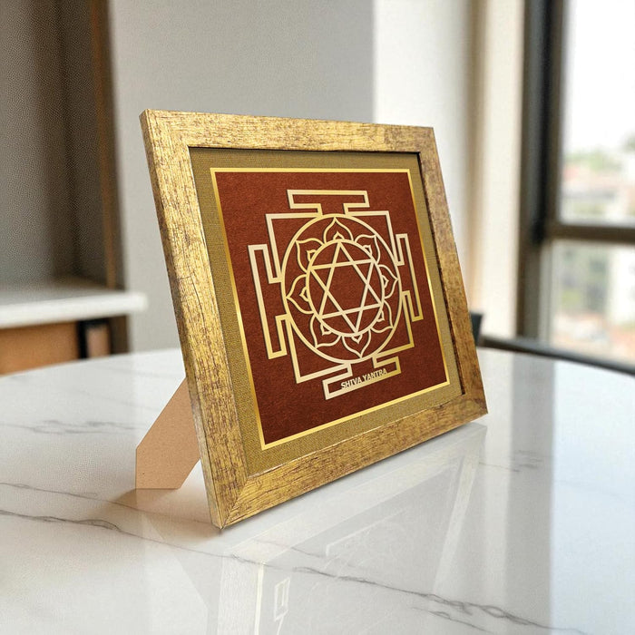 Shiva Yantra for Vastu | Symbols of Hinduism Shiva Yantra for Protection, Good Luck, Charm | Ideal Spiritual Gift for Women and Housewarming (9x9 Inch)