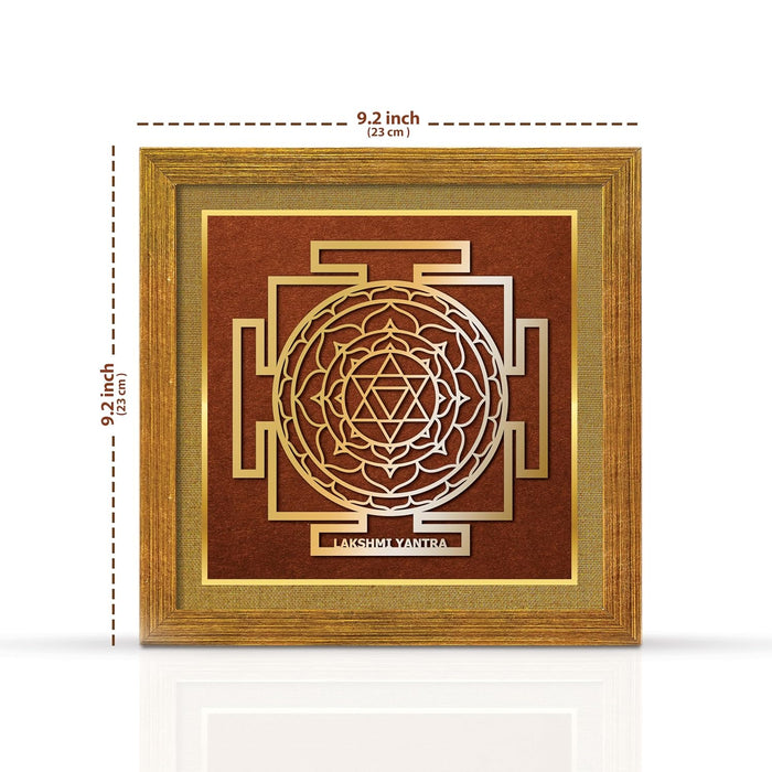Laxmi Yantra for Vastu | Symbols of Hinduism Laxmi Yantra for Wealth, Good Luck, Charm and Protection for Home, Office | Ideal Spiritual Gift for Women and Housewarming (9x9 Inch)