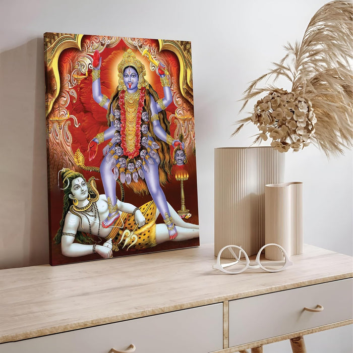 Spiritual Stretched Canvas Pooja room Temple Wall Art Print Painting on Stretched-Canvas (30x41 CM)