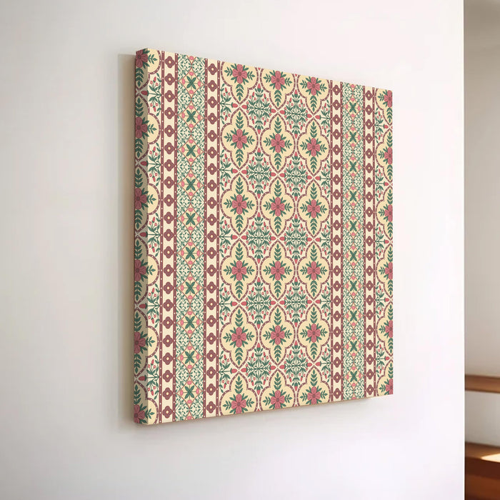 Floral Miniature Painting for Wall Decoration | Flower Canvas Wall Paintings for Living Room, Bedroom, Home and Office Decor (56x56 Cm)