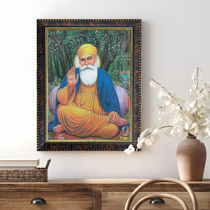 Framed 5D/3D Wall Art Print Poster Religious Painting for Home Décor, Mandir, Living Room & Office Decoration (14.3x18.2 Inch)