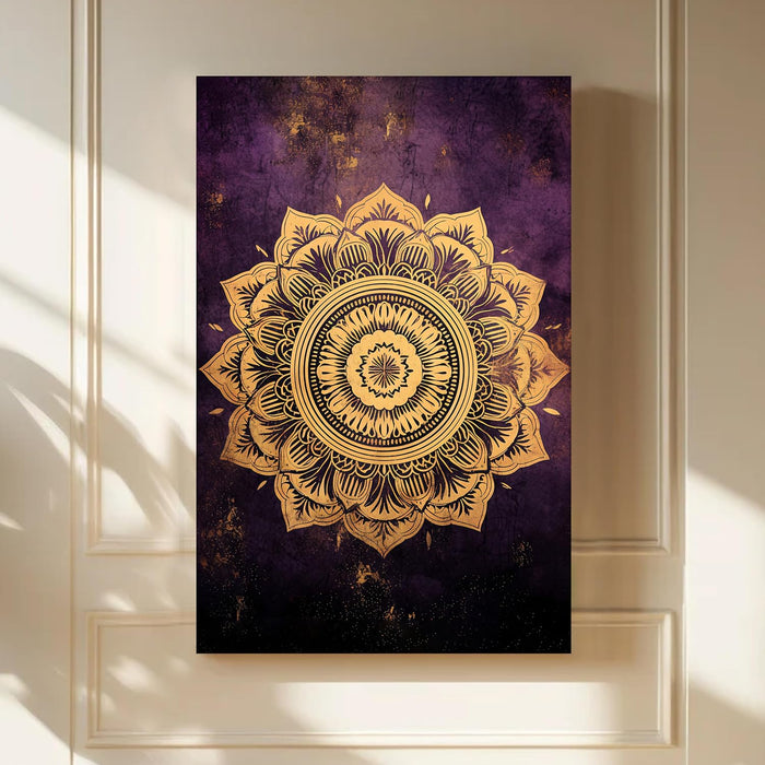 Abstract Stretched Canvas Multicolor Wall Art Painting Floral Mandala Digital Painting ‰ÛÒ 22x34 Inch