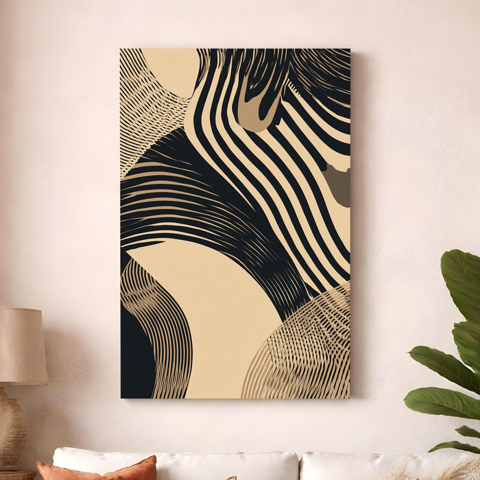 Boho Pattern Abstract Stretched Canvas Painting For Living Room | Geometric Boho Stretched Canvas Wall Art For Livingroom Home Decor, Bedroom, Hallway's, Office, Hotel - 56x86 cm