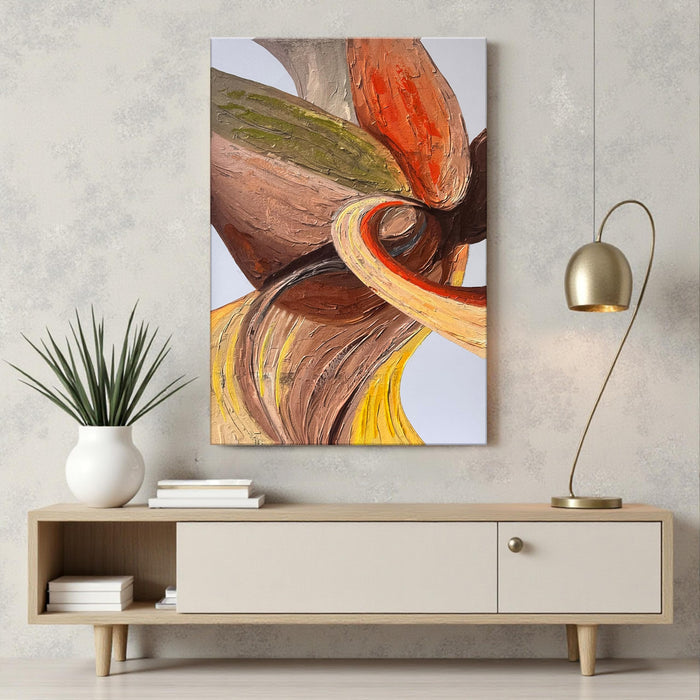 Palette Knife Stretched Canvas Painting Wall Art Abstract Paintings Abstract Wall Art 3D Textured Painting Hand Painted Canvas Modern Home Decor Decorative 61x91 cm