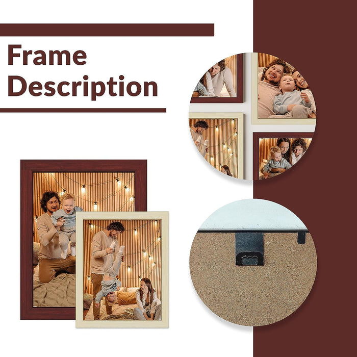 Art Street Large Collage Wall Photo Frame - Set Of 7 ( 6x8, 8x10, 8x12 Inch )