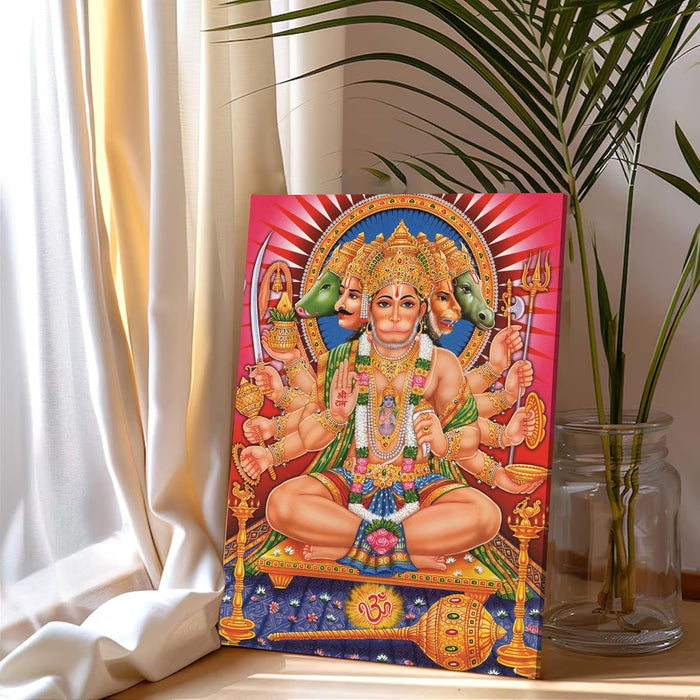 Spiritual Stretched Canvas Pooja room Temple Wall Art Print Painting on Stretched-Canvas (30x41 CM)