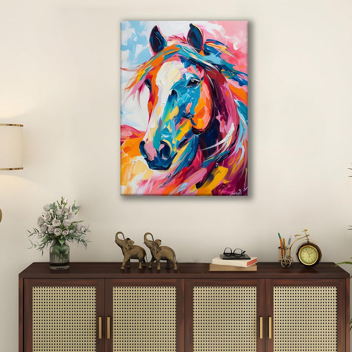 Horse Canvas Painting Feminist, Motivational Poster, Feminist gifts (16x22 Inch)