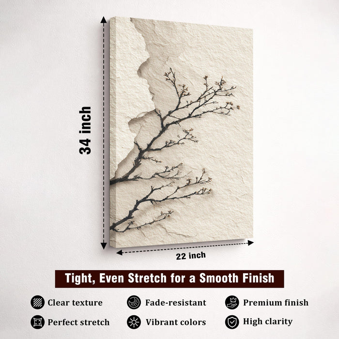 Abstract Branch Stretched Canvas Painting For Living Room | Modern Illustration Stretched Canvas Wall Art For Livingroom Home Decor, Bedroom, Hallway's, Office, Hotel - 56x86 cm
