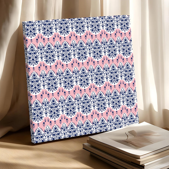 Mughal Miniature Flower Painting for Wall Decoration | Flower Canvas Wall Painting for Living Room, Bedroom, Home and Office Wall Decor (56x56 Cm)