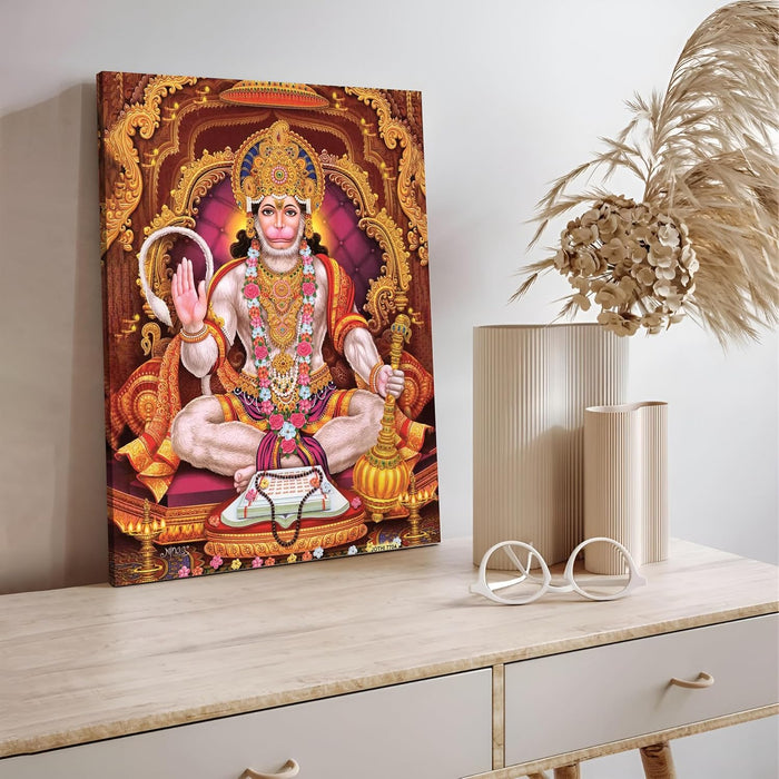Spiritual Stretched Canvas Pooja room Temple Wall Art Print Painting on Stretched-Canvas (30x41 CM)
