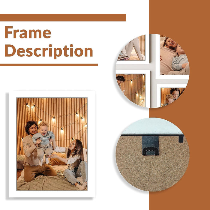 Art Street Large Collage Wall Photo Frame - Set Of 6 ( 5x7, 6x8, 8x10 Inch )