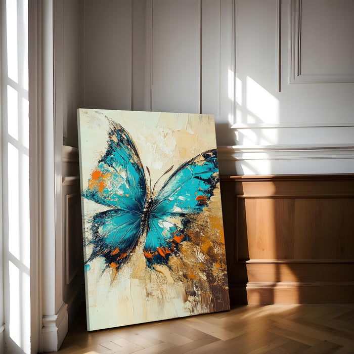 Large Stretched Canvas Painting, Panel Wall Art Print Butterfly Framed Luxury Paintings for Home Décor (Lavender, 22x34 Inch)