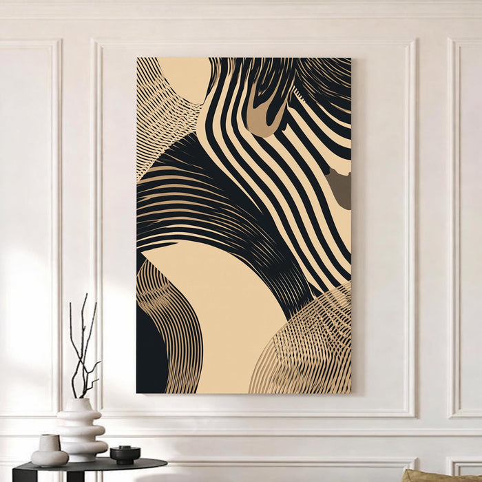 Boho Pattern Abstract Stretched Canvas Painting For Living Room | Geometric Boho Stretched Canvas Wall Art For Livingroom Home Decor, Bedroom, Hallway's, Office, Hotel - 56x86 cm