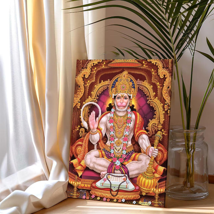 Spiritual Stretched Canvas Pooja room Temple Wall Art Print Painting on Stretched-Canvas (30x41 CM)