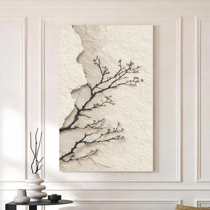 Abstract Branch Stretched Canvas Painting For Living Room | Modern Illustration Stretched Canvas Wall Art For Livingroom Home Decor, Bedroom, Hallway's, Office, Hotel - 56x86 cm