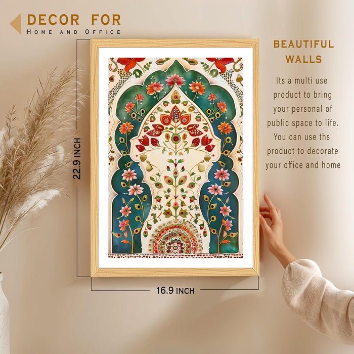 Floral Art Print, Wall Decorative Art Prints Framed Painting (17x23 Inch)