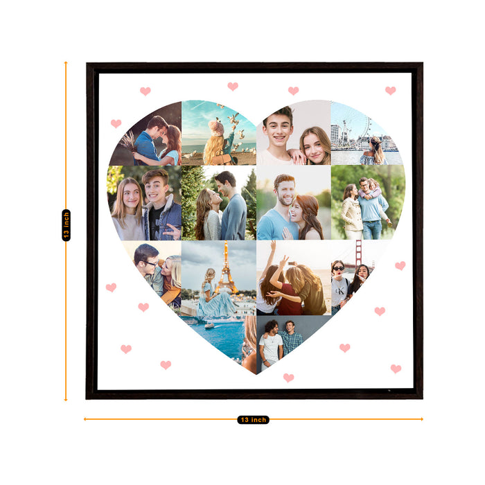 Unique Anniversary Birthday Couple Customized Gifts Personalization Available Photo Canvas  with photo Size;-12x12Inch