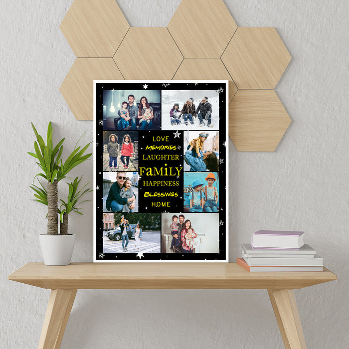 SNAP ART Customized/Personalized Family with Photo Collage print For Gift.