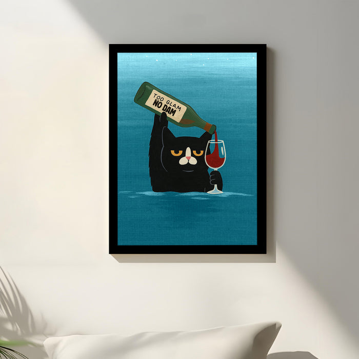 Motivational Wall Art Print with Music and Wine Poster for Home Décor, Art Prints For Home Decor 32x44 cm