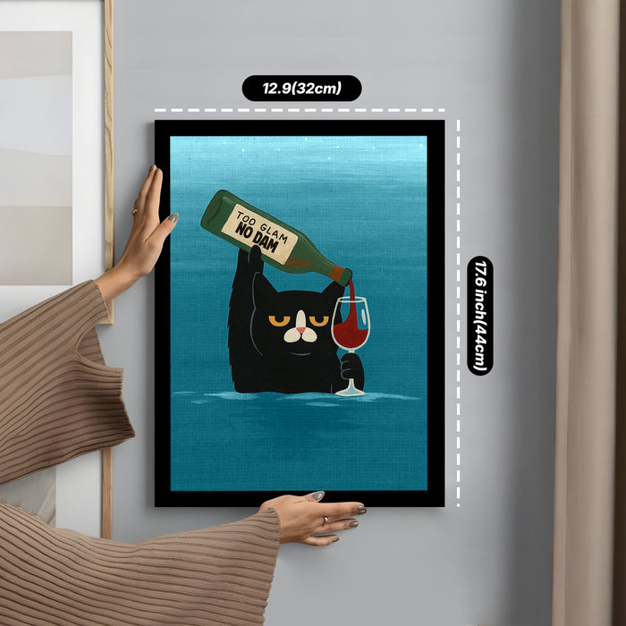 Motivational Wall Art Print with Music and Wine Poster for Home Décor, Art Prints For Home Decor 32x44 cm